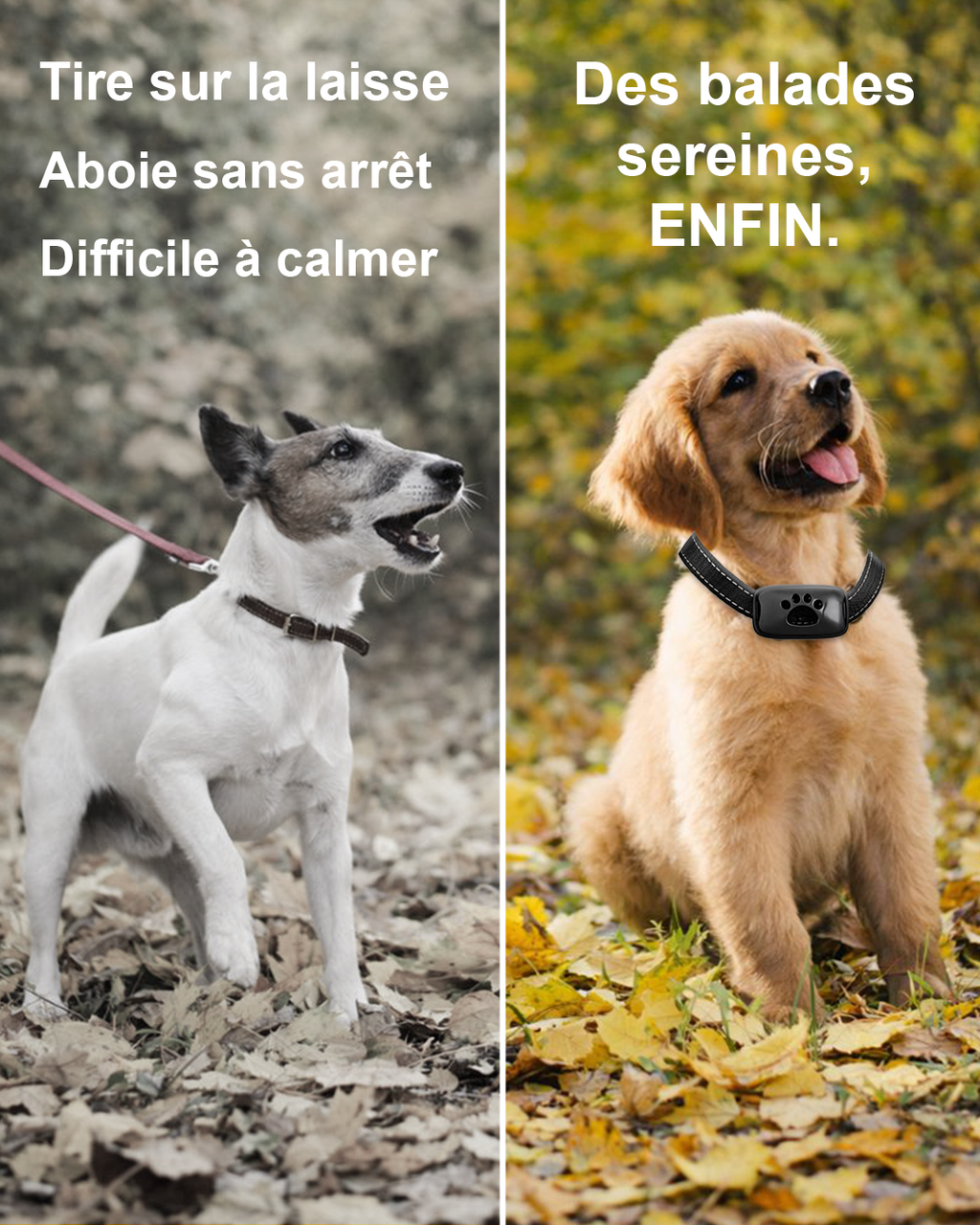 Pet Dog anti Barking Device USB Rechargeable Dogs Training Collar Ultrasonic Stop Barking Vibration anti Bark Collar